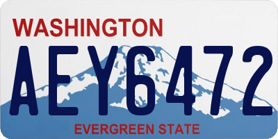 WA license plate AEY6472