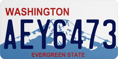 WA license plate AEY6473