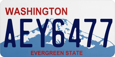 WA license plate AEY6477