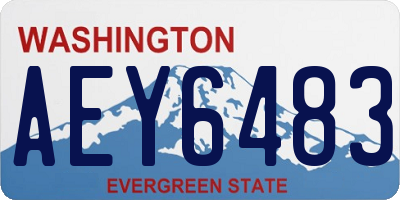 WA license plate AEY6483