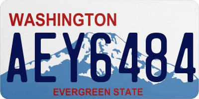 WA license plate AEY6484