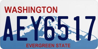 WA license plate AEY6517