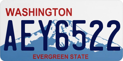 WA license plate AEY6522