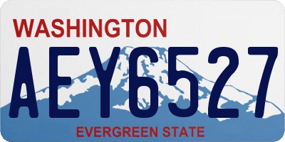 WA license plate AEY6527