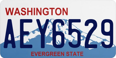 WA license plate AEY6529