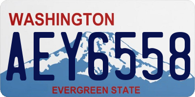 WA license plate AEY6558