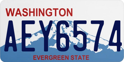 WA license plate AEY6574