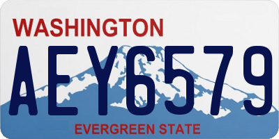 WA license plate AEY6579