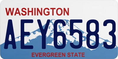 WA license plate AEY6583