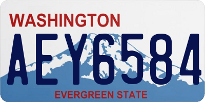 WA license plate AEY6584
