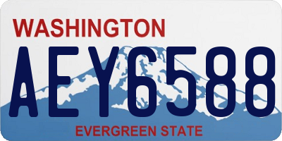 WA license plate AEY6588