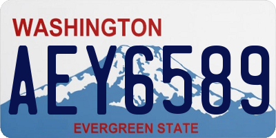 WA license plate AEY6589