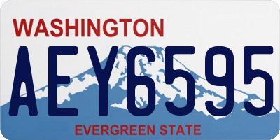 WA license plate AEY6595