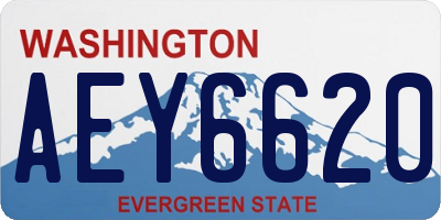 WA license plate AEY6620