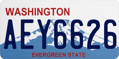 WA license plate AEY6626