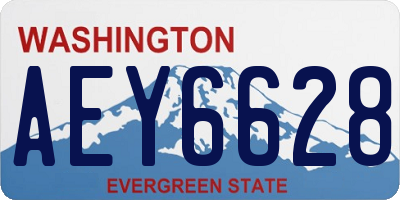 WA license plate AEY6628