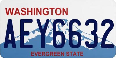 WA license plate AEY6632