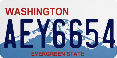 WA license plate AEY6654