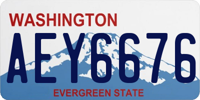 WA license plate AEY6676
