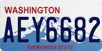 WA license plate AEY6682