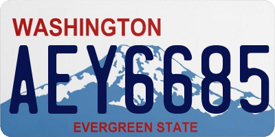 WA license plate AEY6685