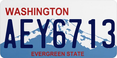 WA license plate AEY6713