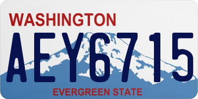 WA license plate AEY6715