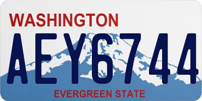 WA license plate AEY6744