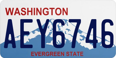 WA license plate AEY6746