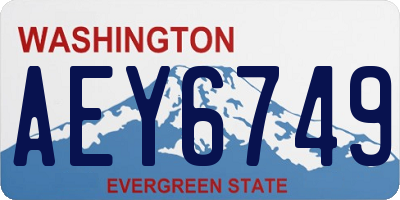 WA license plate AEY6749