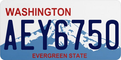 WA license plate AEY6750