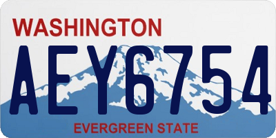 WA license plate AEY6754