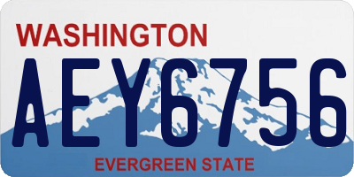 WA license plate AEY6756