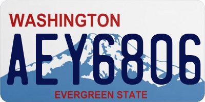 WA license plate AEY6806