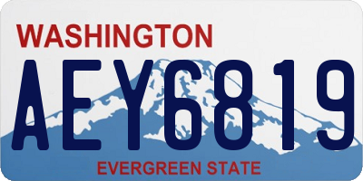 WA license plate AEY6819
