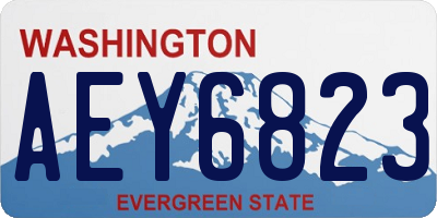 WA license plate AEY6823