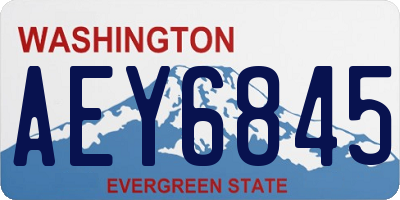 WA license plate AEY6845