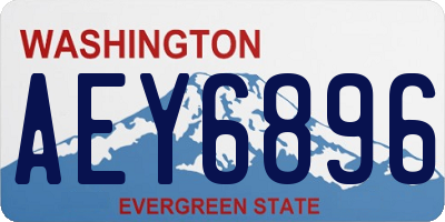 WA license plate AEY6896