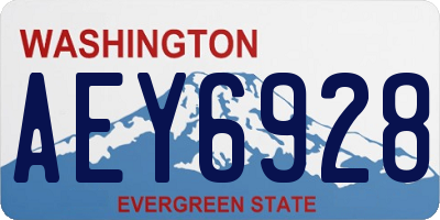 WA license plate AEY6928
