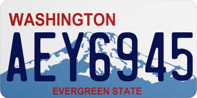WA license plate AEY6945