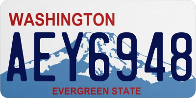 WA license plate AEY6948