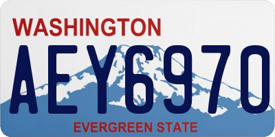 WA license plate AEY6970