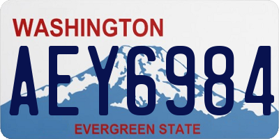 WA license plate AEY6984