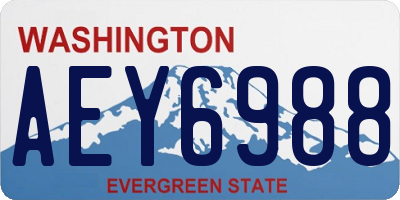 WA license plate AEY6988