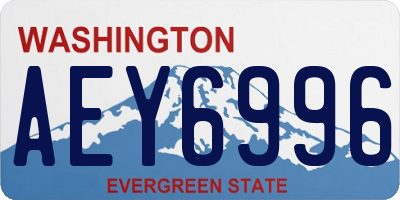 WA license plate AEY6996