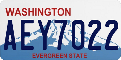 WA license plate AEY7022