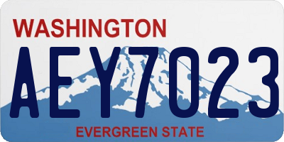 WA license plate AEY7023