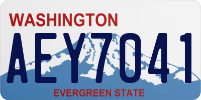 WA license plate AEY7041