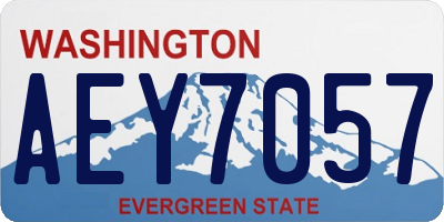 WA license plate AEY7057