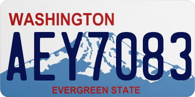 WA license plate AEY7083
